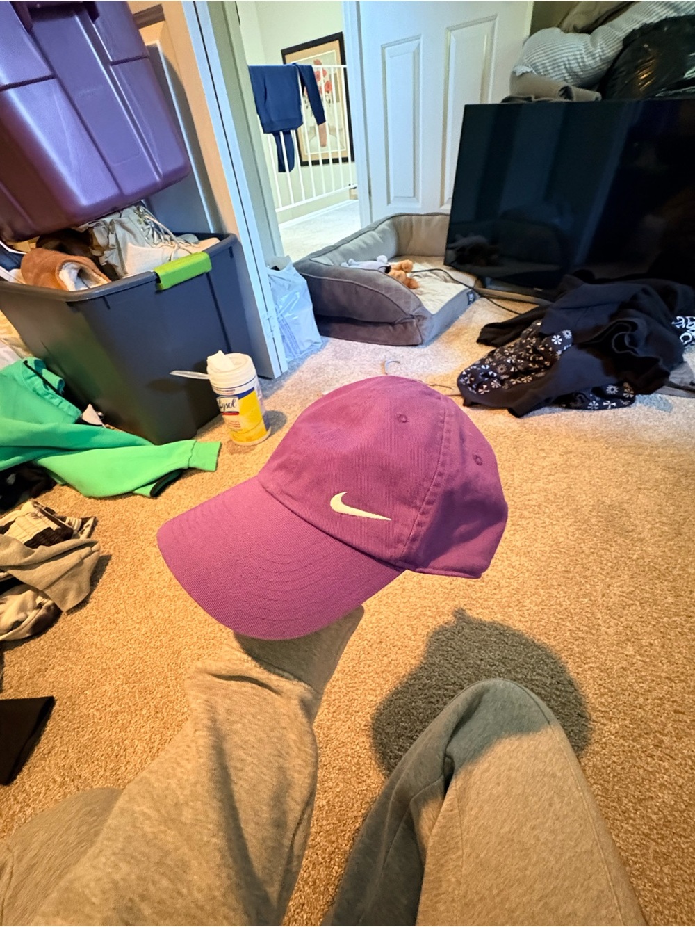 Nike Purple Baseball Cap with White Swoosh